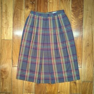 Smiths Vintage Pleated Plaid Skirt (14)